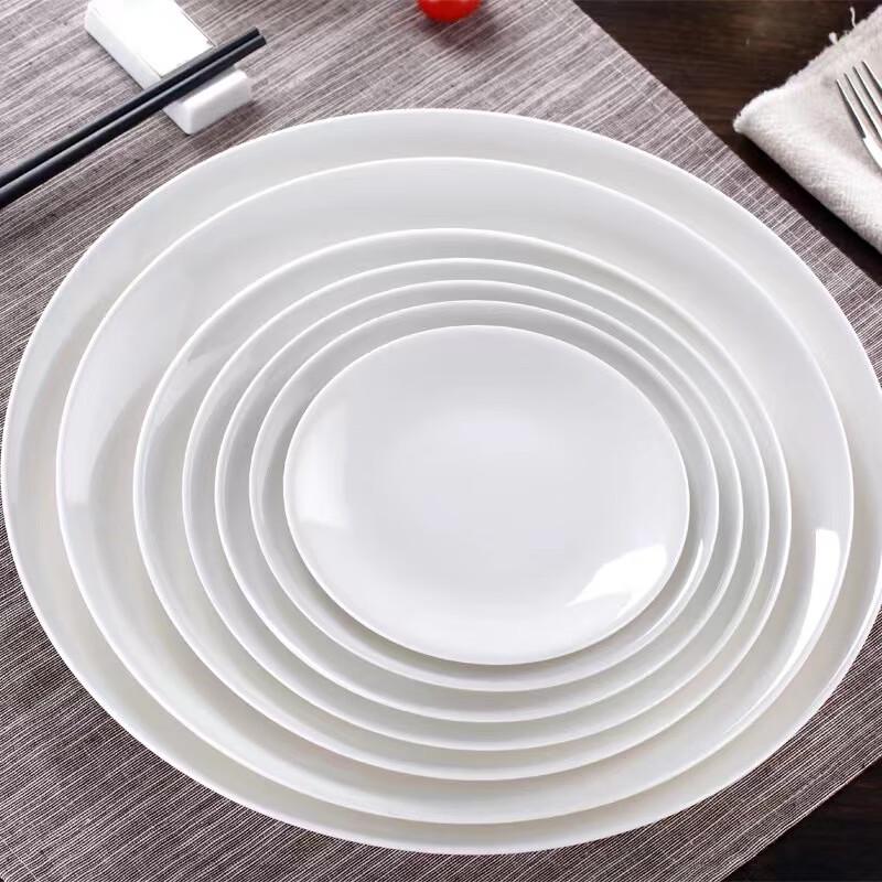 Pure White Ceramic Dinner Plate