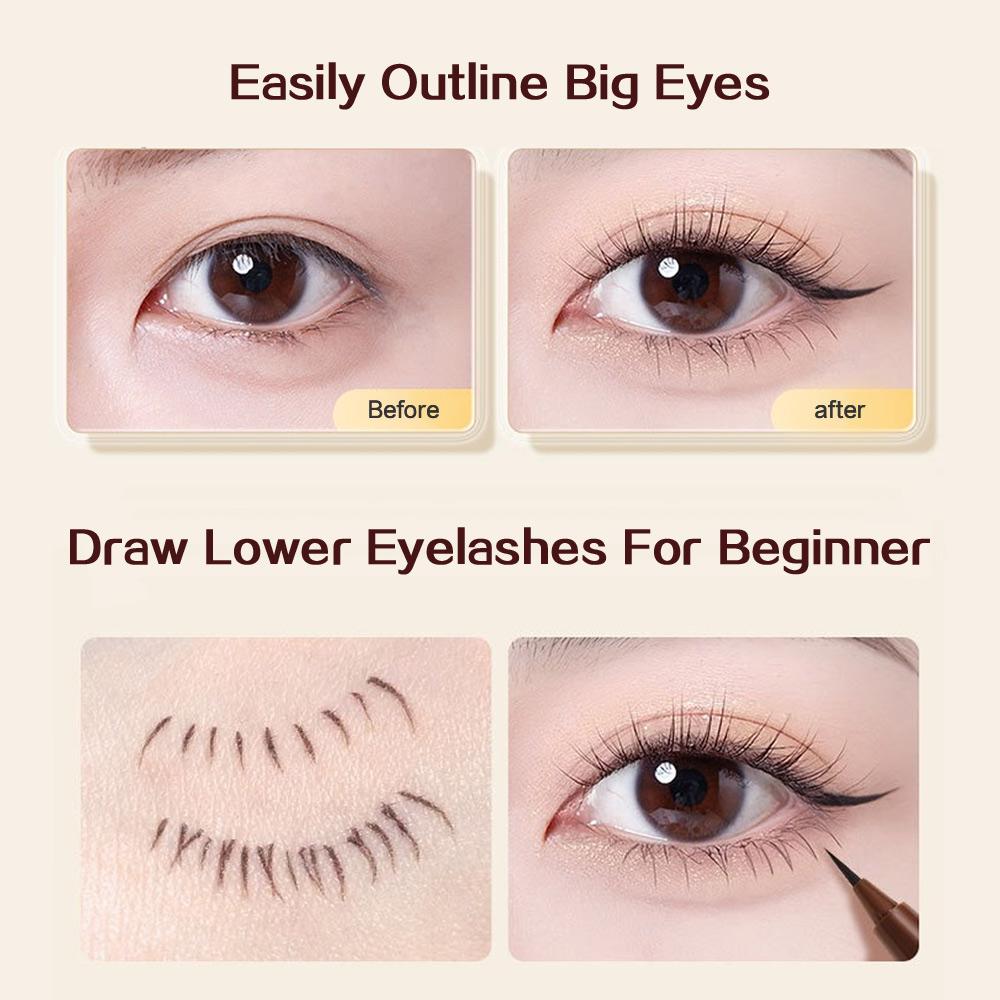 GECOMO Smooth Liquid Eyeliner, Quick-drying And Waterproof Pen, Long-lasting Makeup Eyeliner