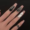 4pcs Versatile Finger Rings Set Adjustable Opening Fingernail Ring Trendy Finger Accessories Office Wear Jewelry