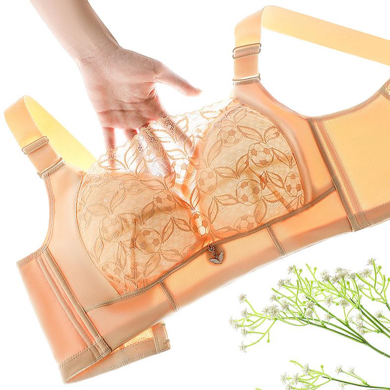 Large Size Lingerie for Women Slim Fit Full Cup Strapless Gathered Bra Top Support Breathable Adjustable Bra