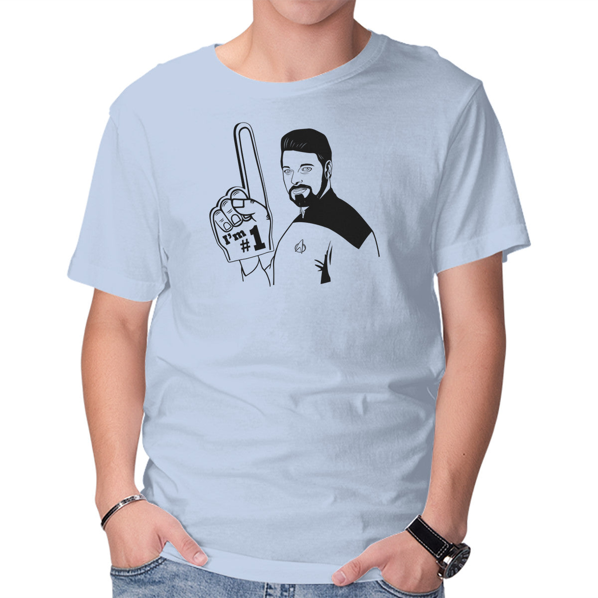 Unisex Crew Neck T-Shirt I m Number One Graphic Short Sleeve Casual Tee M