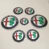 7 Stück für Autoemblem Radkappen vorne Haubenemblem hinten Kofferraum Lenkradaufkleber Styling 2x74mm, 4x50mm, 1x40mm