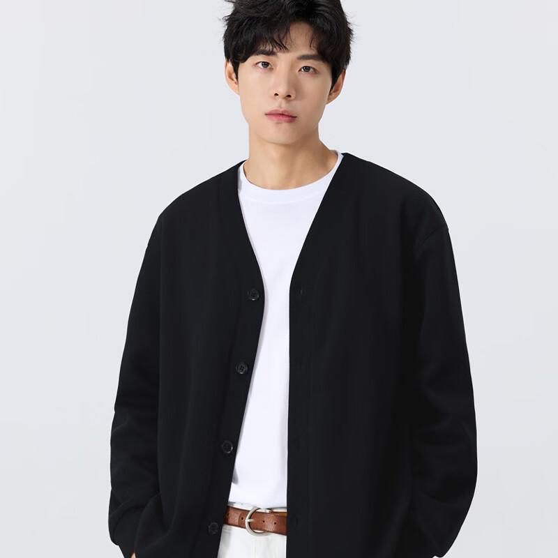 MINISO Men's V-Neck Casual Cardigan Sweatshirt