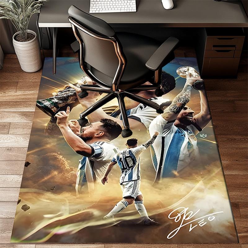 Messi Football Celebration Rug Game Carpet, Floor Mat for Bedroom Living Room Entryway Rug, Home Decor Idea Gift for Christmas birthday