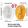 Mini Crucifix Jesus Virgin Angel Candle Silicone Mold DIY Saints Statue Candle Resin Plaster Craft Mold Church Home Decoration