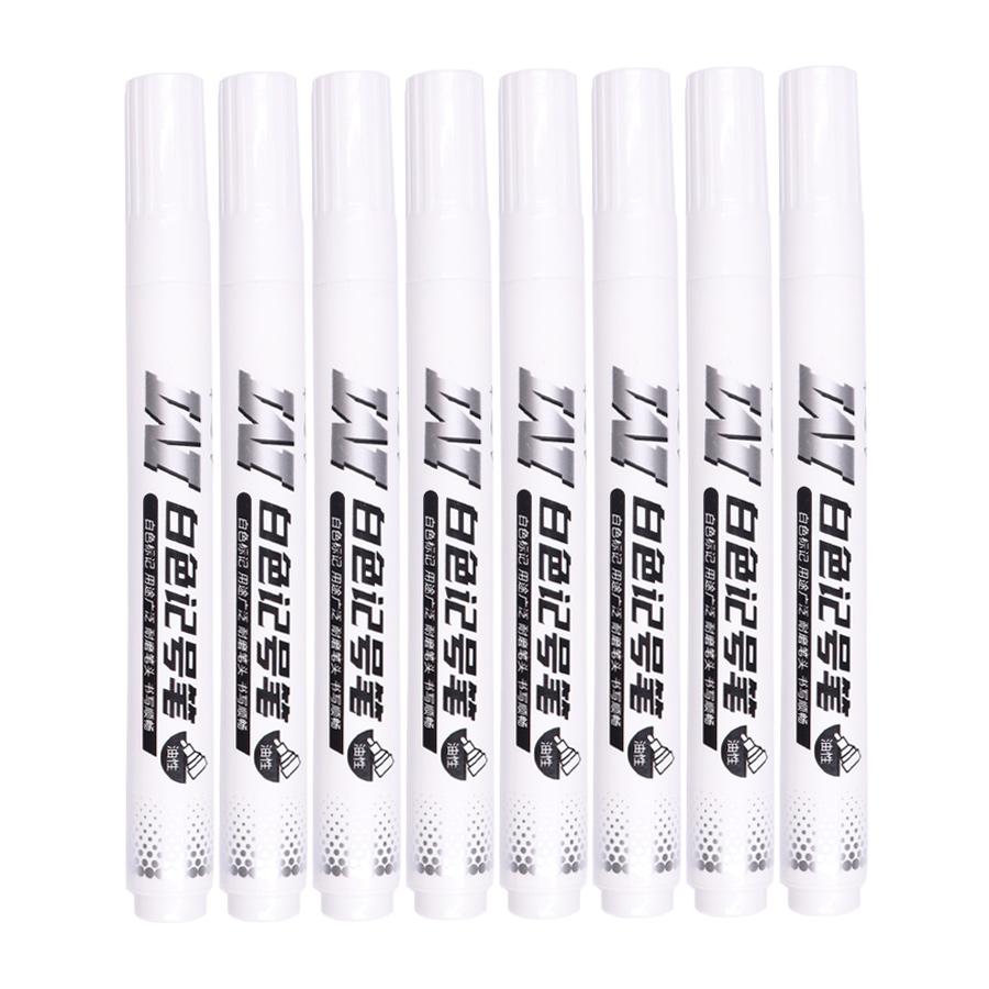 10/1pcs White Marker Pen Waterproof Oil Proof for Plastics Paper Signature Cardboard , Tires, Painting Metal Logistics, Factory