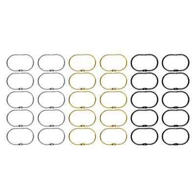 Pack of 20 Metal Shower Curtain Clip Simple Metal Shower Curtain Hook Metal Shower Attachments Hangings Rings