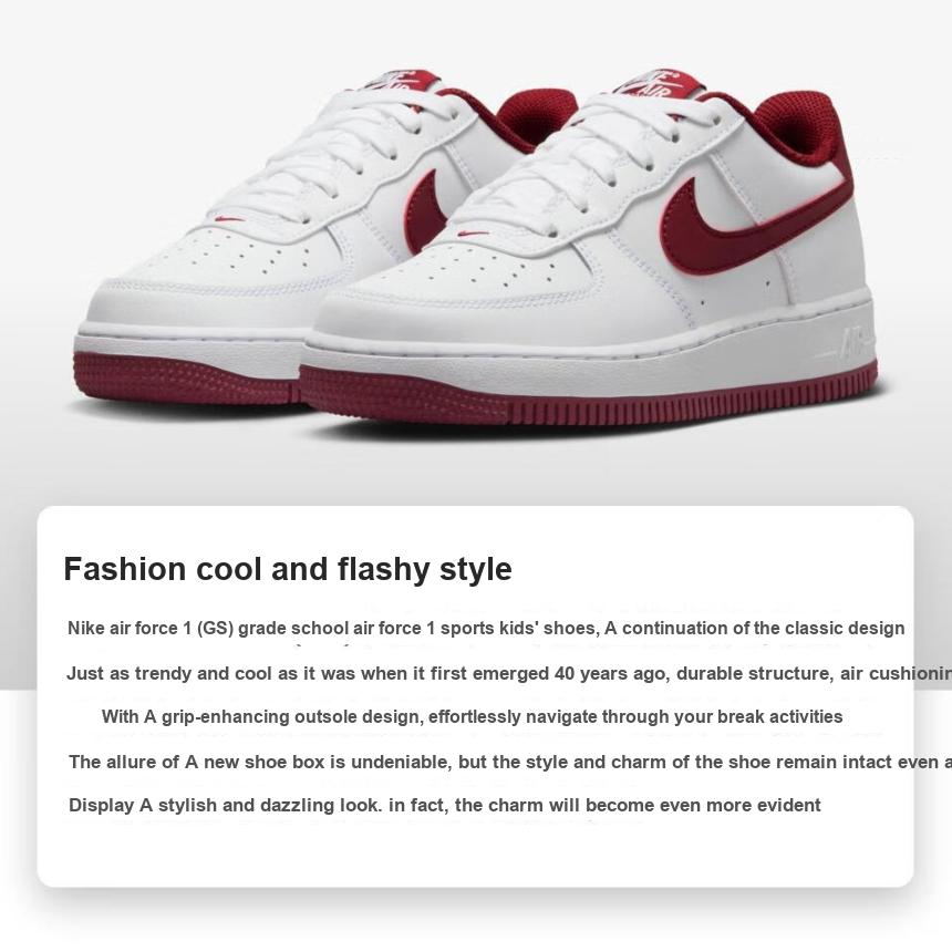 Nike Dětské tenisky Air Force 1 GS White Team Red FV5948-105
