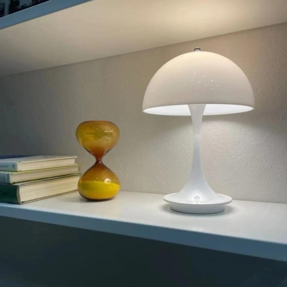 High-end Mushroom Table Lamp Rechargeable Bedroom Decorative Light Simple Desk Lamp  LED Decoration
