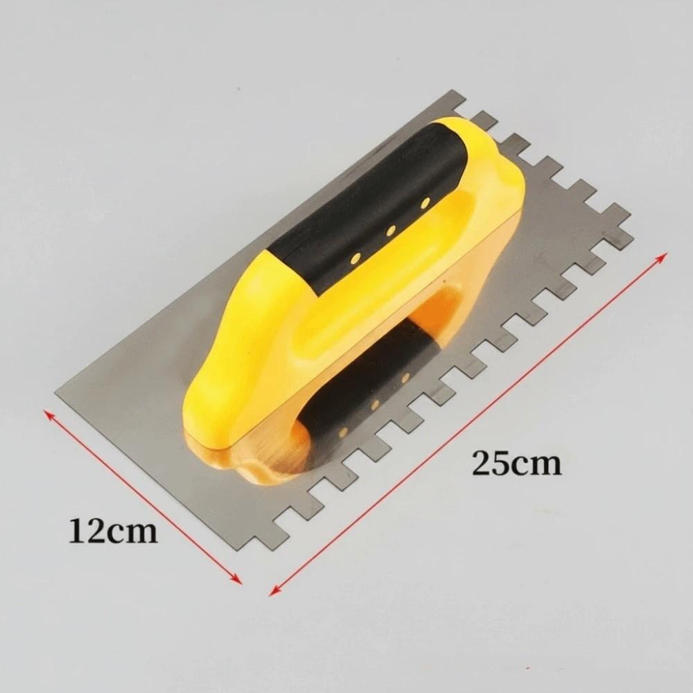 Durable Square Notch Trowel Comfort Grip Handle Masonry Trowel Stainless Steel Trowel  Floor Tiling