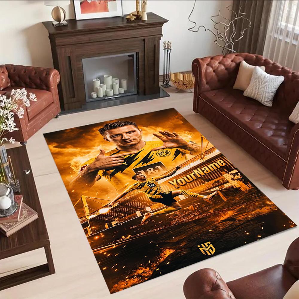 Star Player 3 Customized Name Floor Rug Office Rug Perfect for Foyer Living Rooms Balcony Dormitory Antislip Carpet Office home decor
