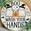 Iron Sign Halloween Ghosts Witch Hats Jack O Lantern Decor Home Bar Cafe