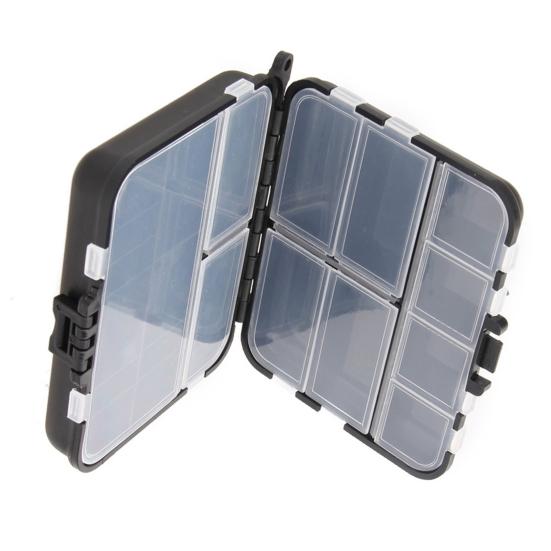 Double-sided Fishing Lure Box, Waterproof Plastic Fishing Tackle Storage Case, Transparent Visible Fishing Bait Accessory Organizer Container