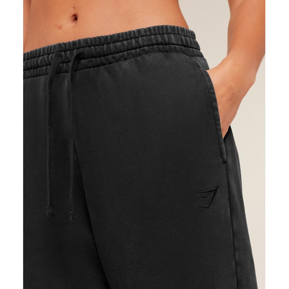 Gymshark Power Washed Cuff Joggers Black B5c8o Bb4v