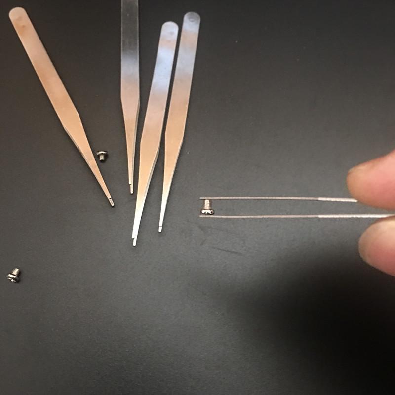 Precision Stainless Steel Tweezer Set: Includes Straight, Curved, and Bent Tips for Phone Repair and Beauty.