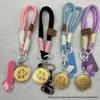 Gold Coin Princess Pendant: Cute 3D Cartoon Lanyard & Keychain Decoration