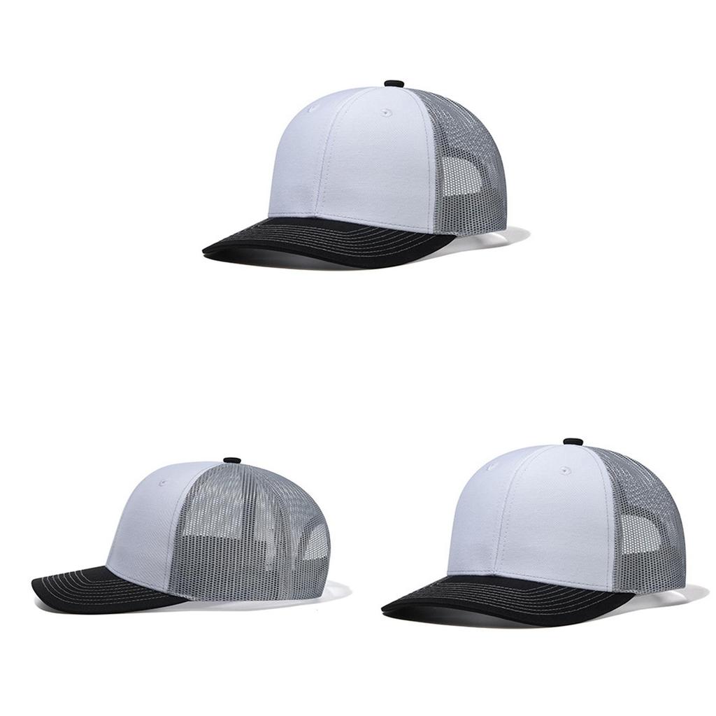 Cotton Baseball Cap With Breathable Mesh And Wide Brim For Summer Sun Protection
