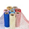 10 Yards 15cm Glitter Sequin Tulle Roll Tutu Fabric Wedding Decoration Organza Laser DIY Crafts Birthday Party Supplies White