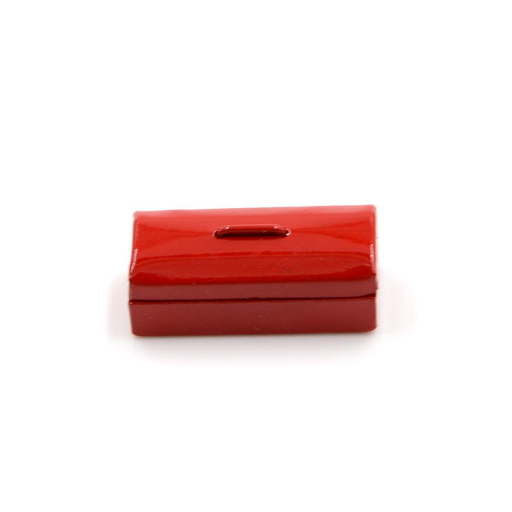 1pc 1:12 Mini Metal Tool Box Dollhouse Miniature Mini Box For Baby Gift Red Blue Doll Accessories