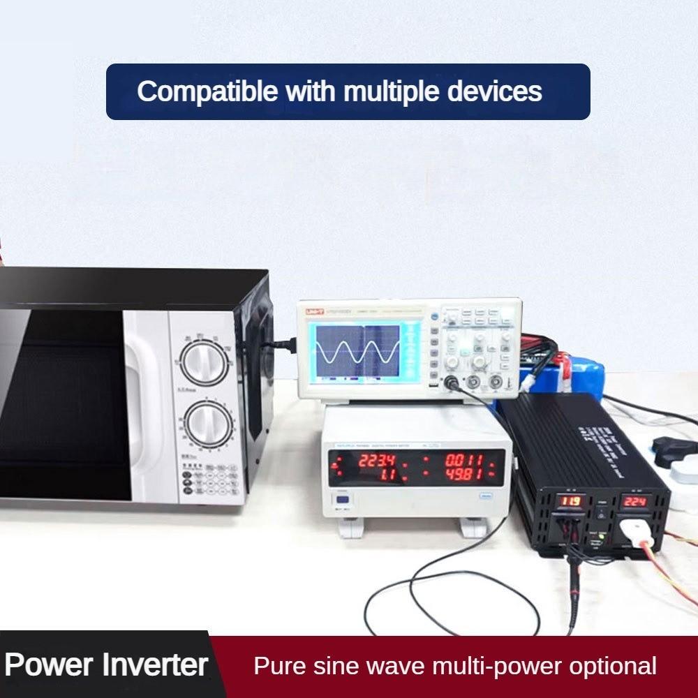 High Power Pure Sine Wave Inverter Portable Car Converter Universal Power Supply Voltage Transformer