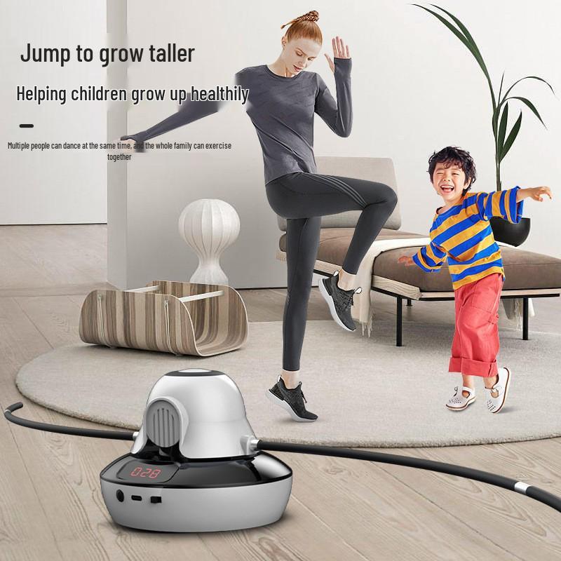 Smart Electric Jump Rope with 10-Level Adjustment & Remote Control Counting for Kids' Training