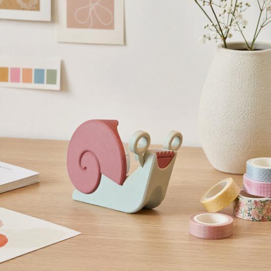 Dispensador de Cinta de Caracol Impreso en 3D, Soporte Universal para Cinta de Embalaje, Herramientas Decorativas para Cortar Cinta para Hogar, Oficina, Escuela