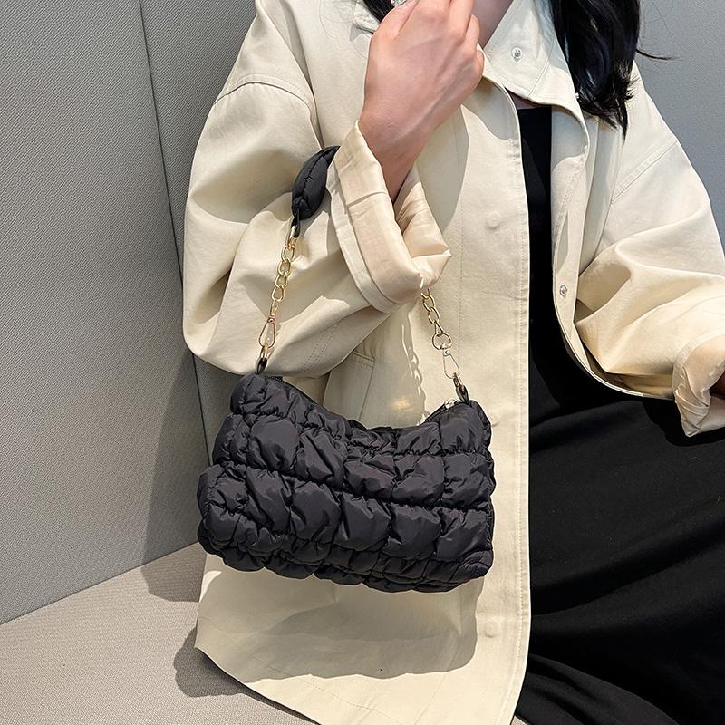 Single shoulder armpit bag  cotton cloud clothing bag  simple bag  versatile  beautiful  new style  winter