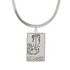 Tarot Cards Necklace for Women Stainless Steel Snake Chain Suit of Swords Traditional Tarot Art Minor Arcana Amulet Jewelry
