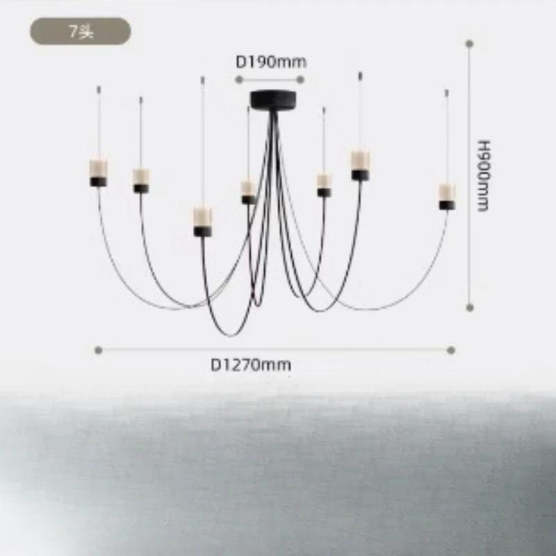 Nordic Gravity Chandelier Modern LED Living Room Hanging Light For Lobby Staircase Loft Creative Dining Room Chandelier