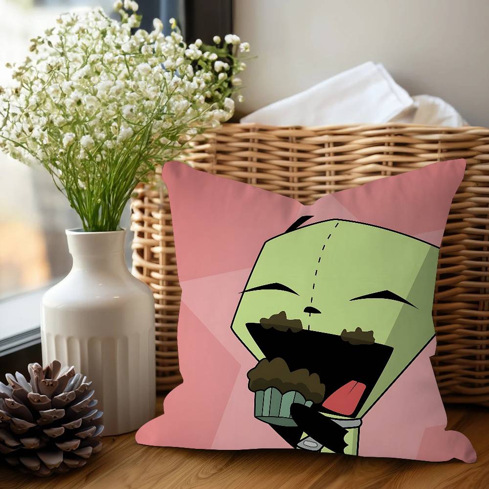 

I-Invader Z-Zim Pillowcases Home Bedding Decorative Pillow Cover Wedding Super Soft Pillow Case 12x12Inch
