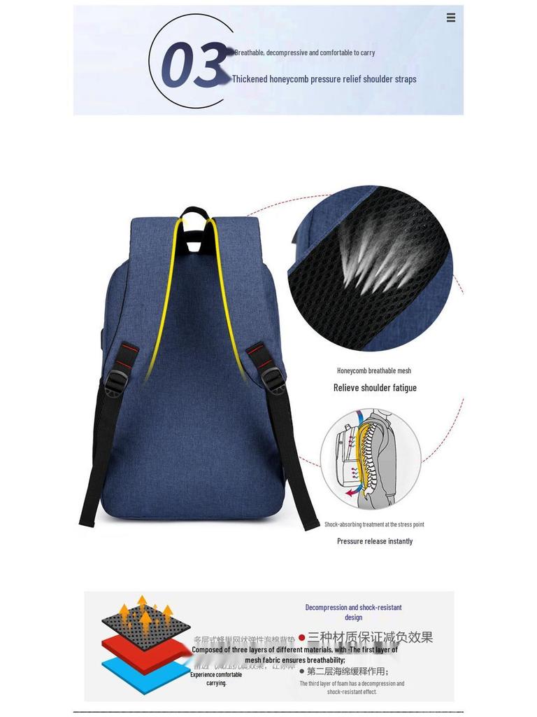 Korean Style Reflective Large Capacity Student Backpack