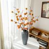 8 Heads Artificial Persimmon Branch Realistic Plastic Simulation Persimmon Fruit Elegant Handmade Artificial Fruits Branches