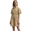 Skechers Loose Fit Woven Durable Waist Cinching Short Sleeve Dress Women dresses L226W009-028R