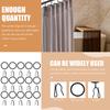 40Sets Iron Curtain Accessories Perfect Workmanship Hooks for Bedroom Shower Curtains Easy Install Curtain Rings