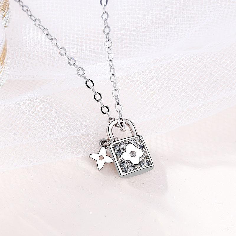 

Модное ожерелье темперамента женское нишевое проецирование ins дизайн чувство любви замок ожерелье кулон ювелирные изделия