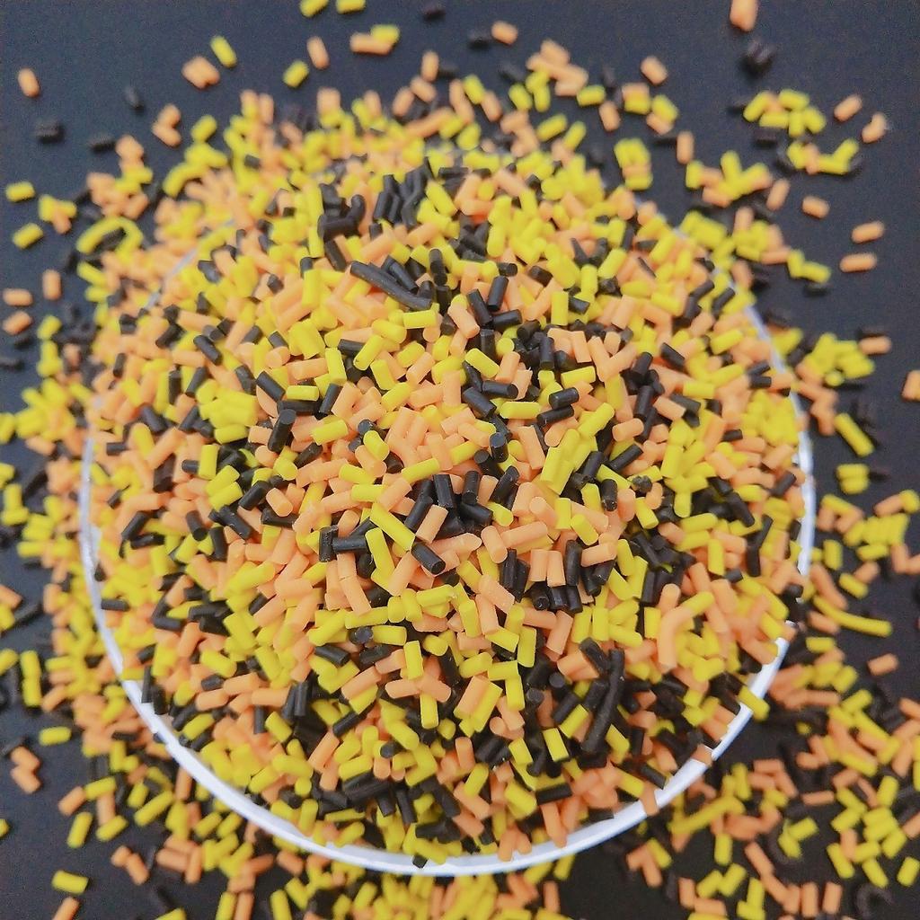 50g/lot Mix Colourful Cylindrical Strip Candy Polymer Clay Slices Sprinkles for DIY Nail Arts Kids  And Slime Filling