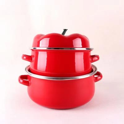 1.6/2L Saucepan with Lid Soup Pot Cookware Tomato Enamel Pot  Milk