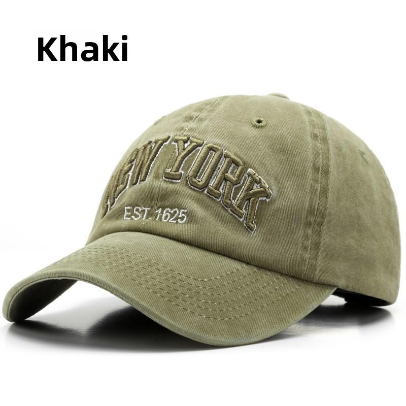Letter Embroidered Washable Vintage Cotton Baseball Cap For Men Women Summer Casual