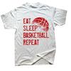 2025 Graphic Streetwear Short Sleeve Birthday Gifts Summer T-shirt Mens Clothing Funny Eat Sleep Basketball Repeat T Shirts