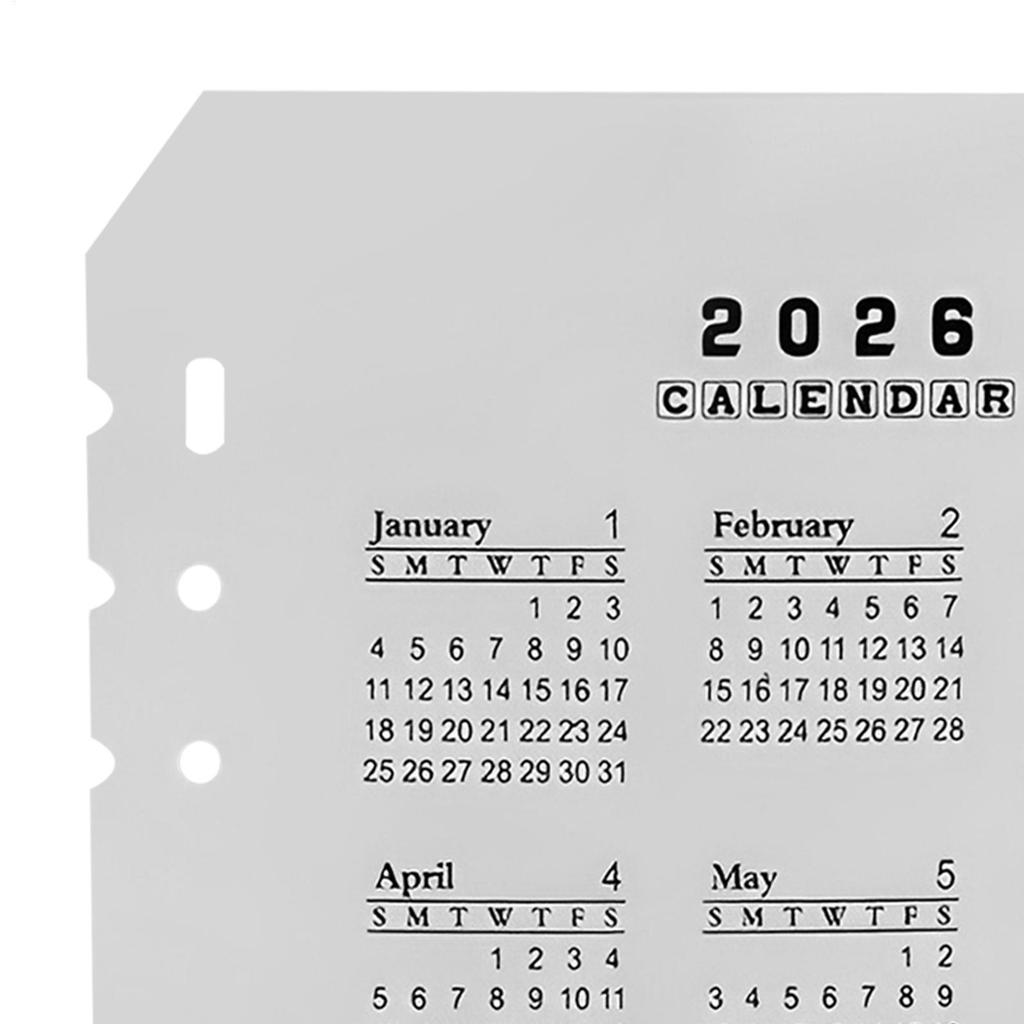 2026 Planner Divider Removable Matte Portable Inserts 2026 Planner Refills for Family Friends Students Teacher School Home