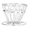 HandMade Coffee Filter Stand DripType 3Holes Foldable Stainless Steel CakeType Coffee Filter Holder(Silver )