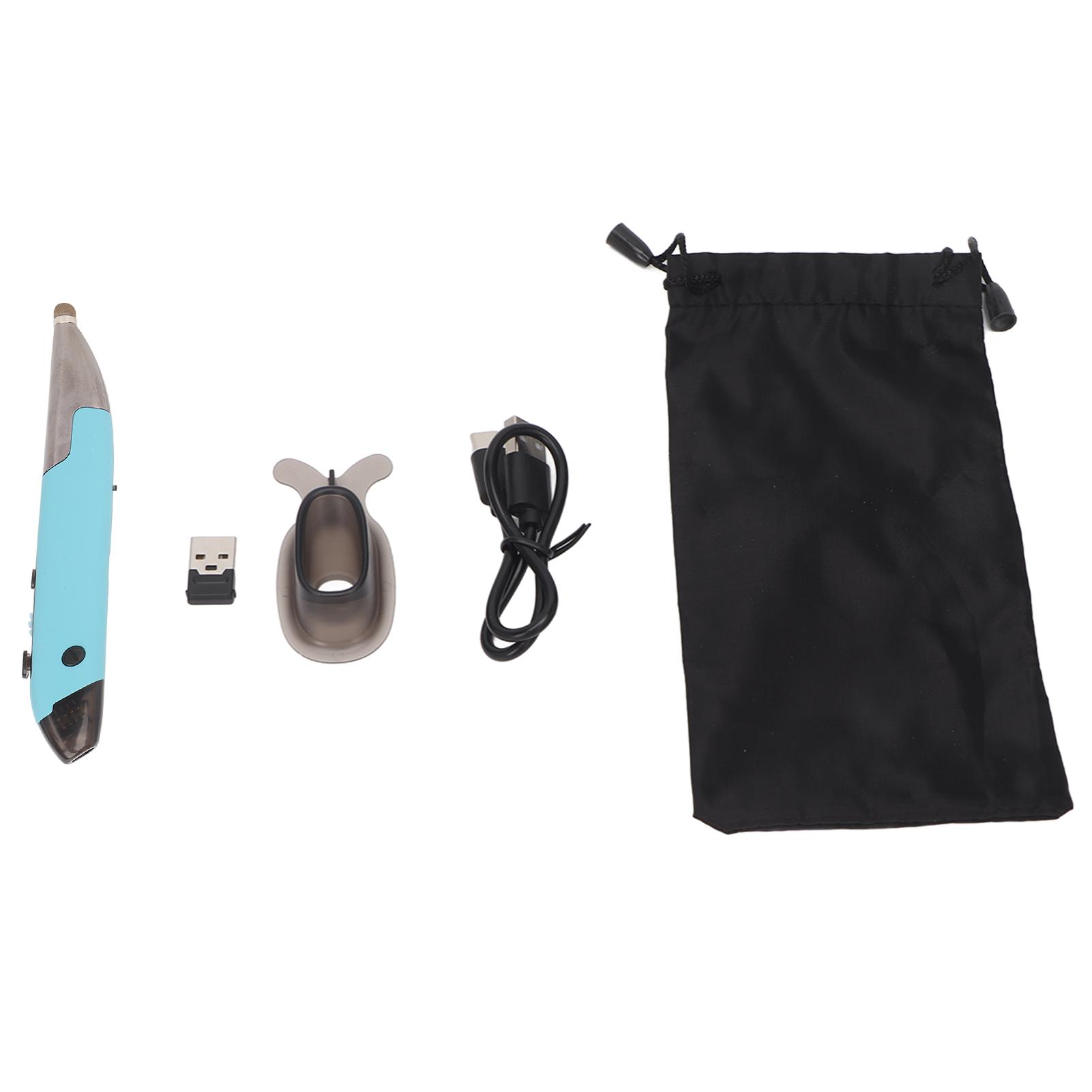 

Беспроводная оптическая карманная ручка-мышь с голосовым вводом 2,4 ГГц, беспроводное расстояние 33 фута, 1600 точек на дюйм, USB-ручка-мышь синий