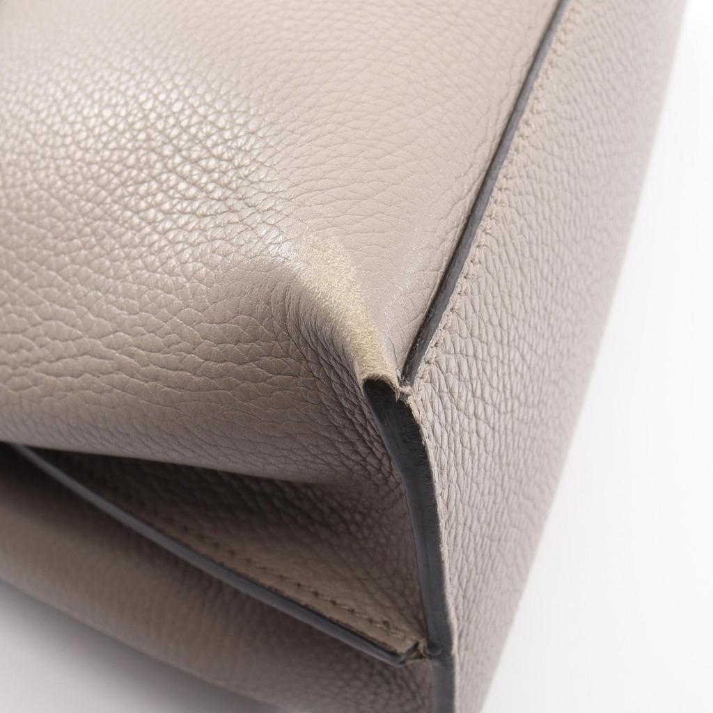 Used GUCCI Bamboo Daily Medium 2-Way Bag Handbag 392013 Leather Gray Used Women