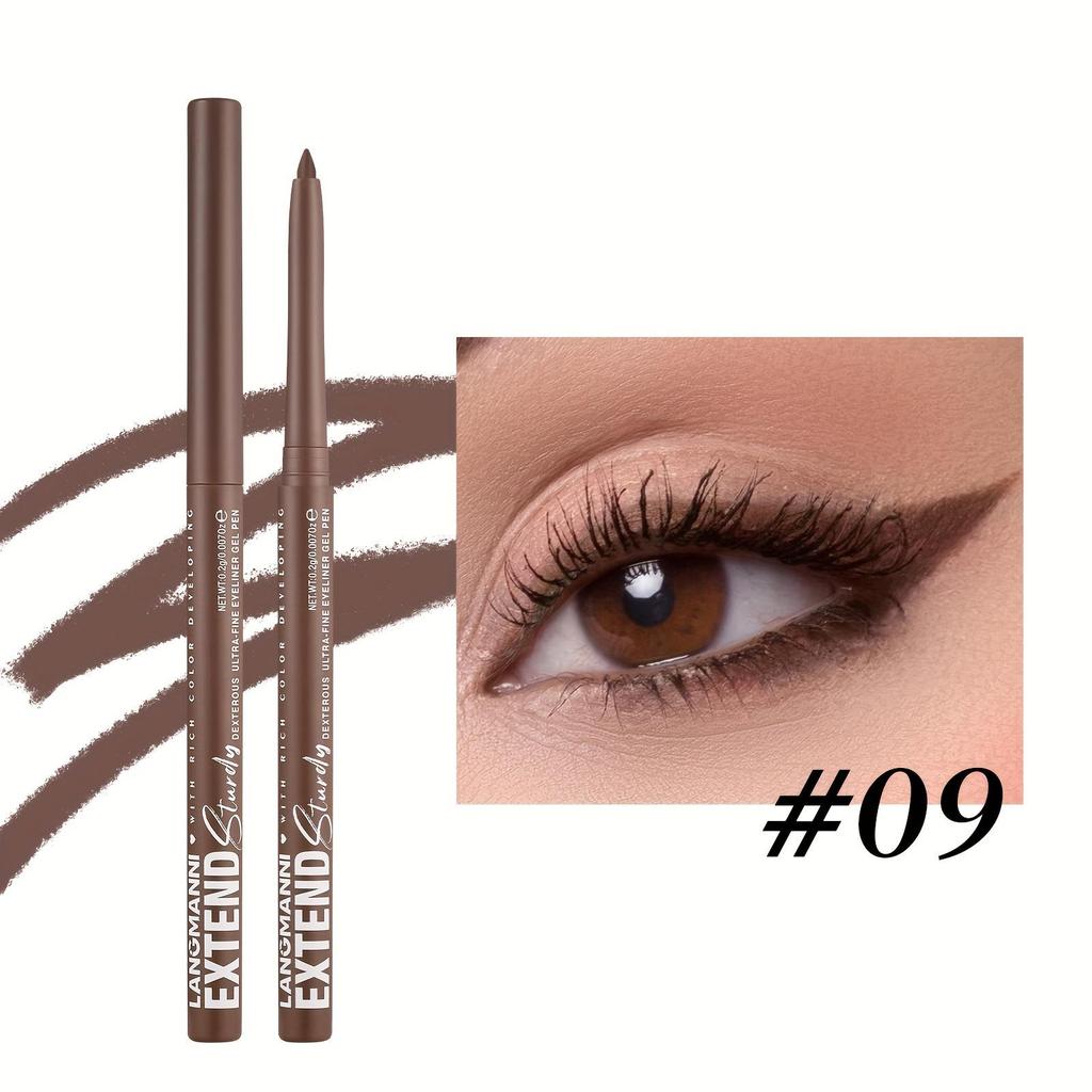 Matte Glitter Waterproof Eyeliner Pencil with Concealer Pen - Fast Dry, Long Lasting, Smooth Application In Blue, Brown, and More
