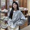 Korean Fashion Versatile Baseball Uniform Sweatshirt Jacket for Women Spring and Autumn Loose Stand-up Collar Cardigan Top