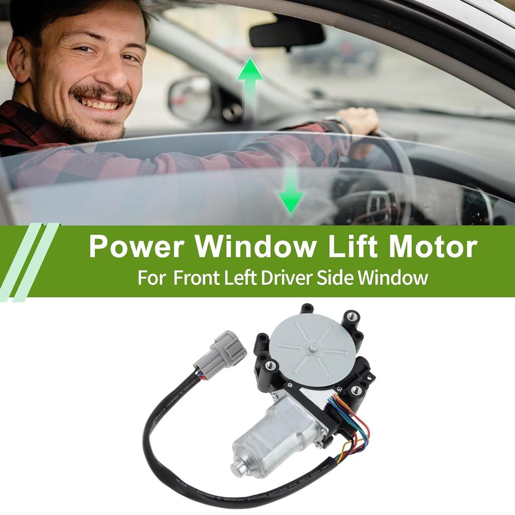 Front Left Driver Side Power Window Regulator Lift Motor for Nissan Quest MPV 2004-2009 No.742555/80731ZM70B 6 Pin Car Window Glass Lift Motor