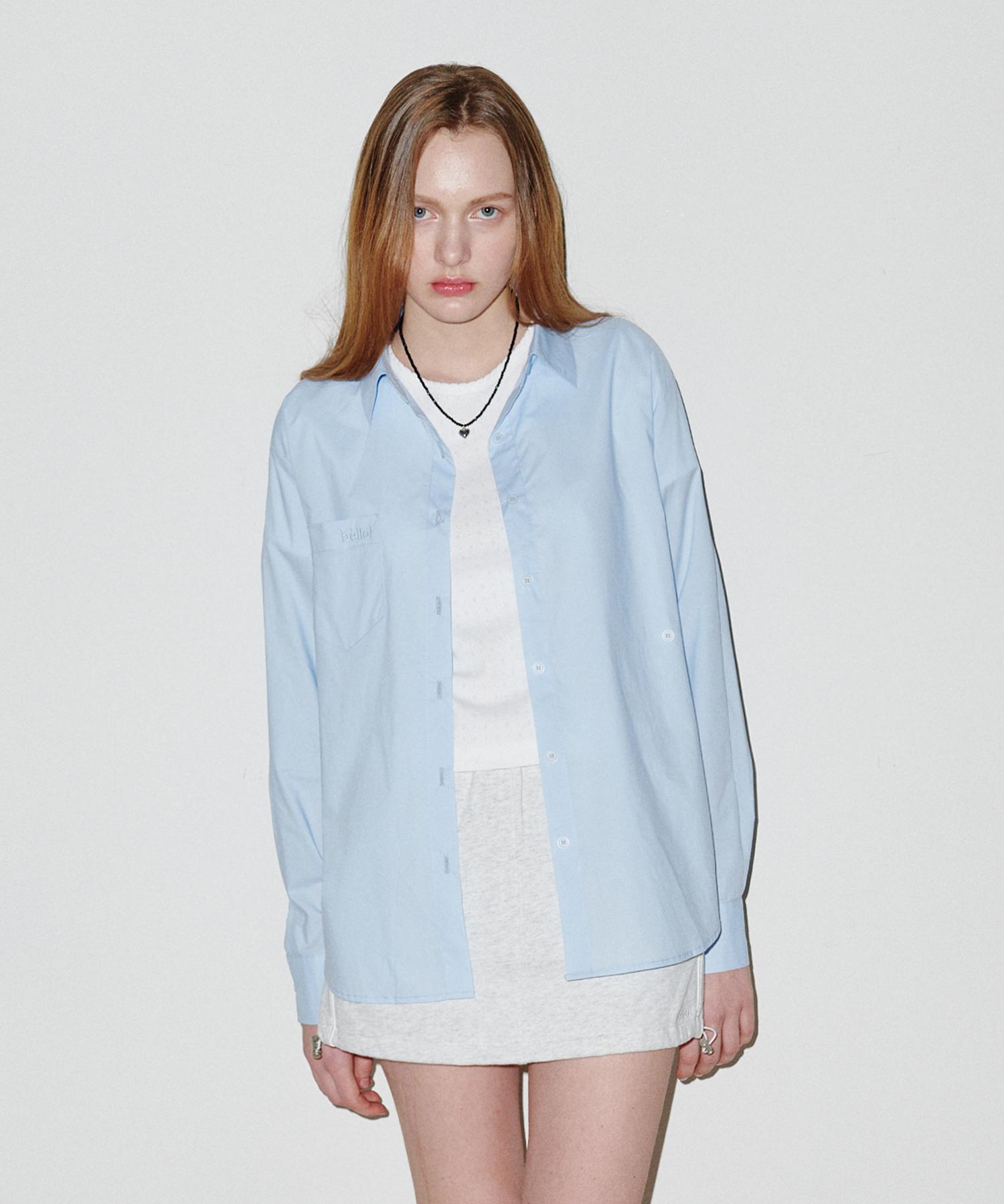 Belloel Basic Cotton Shirt Sky Free