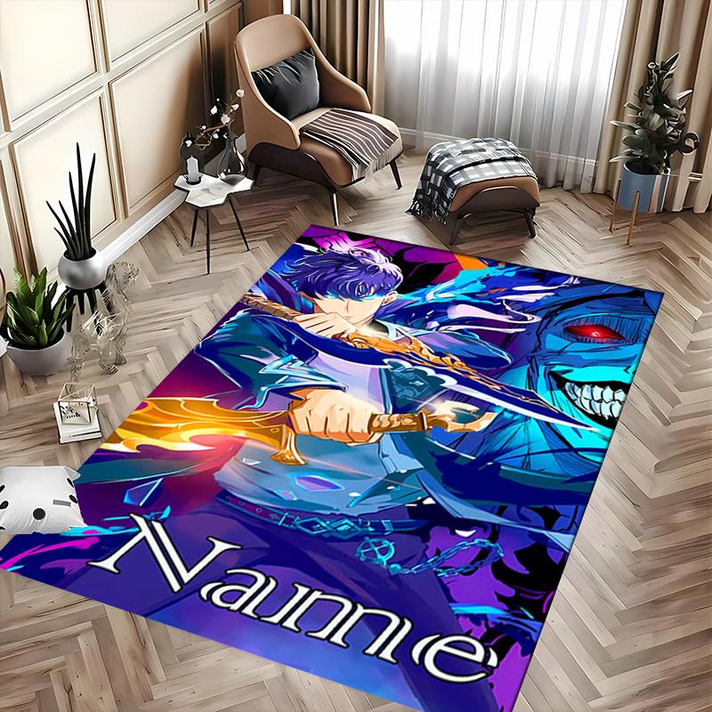 Custom Personalization Solo Leveling Area Rug - Perfect For Kitchen, Bathroom,Laundry Room Decor Large Size Available,Gift All Seasons