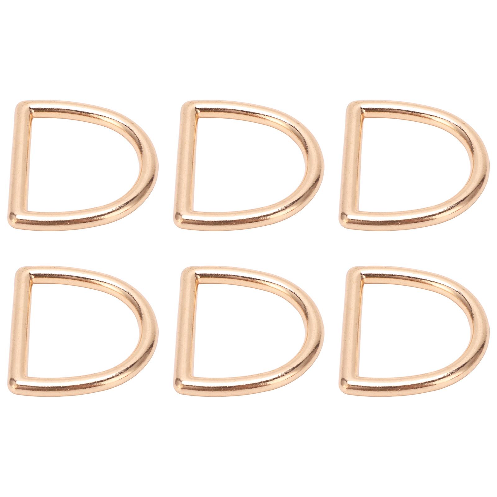 120pcs D Rings Multipurpose Zinc Alloy Half Round D Rings Buckle for Key Chain Handbag Bag Belt Purse