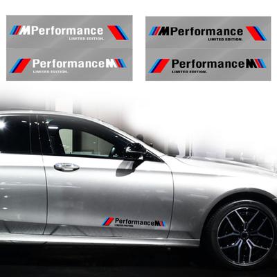 2 piezas Pegatinas 3D para coche Auto Lateral Carrocería Deportiva Calcomanías Accesorios para Coche Para M E34 E36 E60 E90 E46 E39 E70 F10 F20 F30 X5 X6 X1 M3 M5 M6 E71 F01
